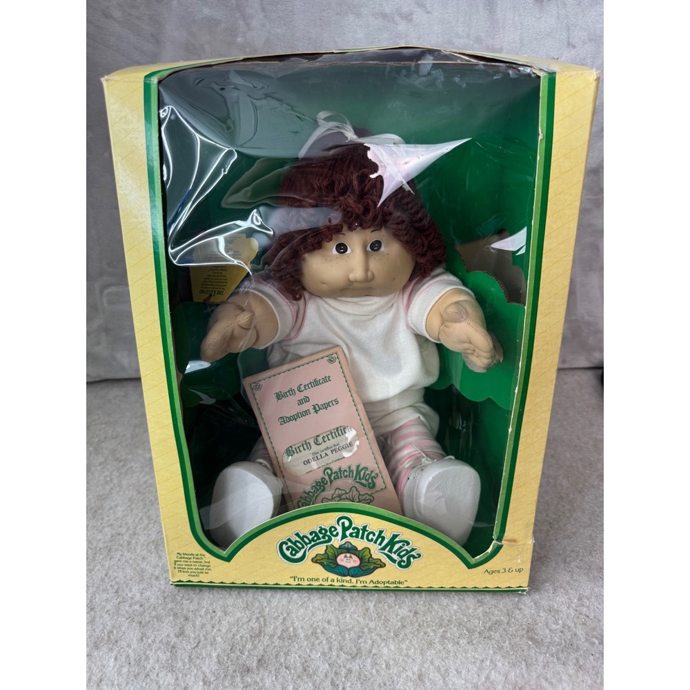Vintage 1983 Cabbage Patch Kids Odella Peggie Doll Coleco 3900 New In Box